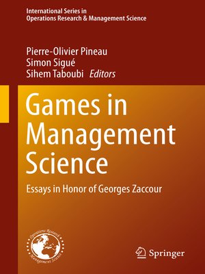 cover image of Games in Management Science
